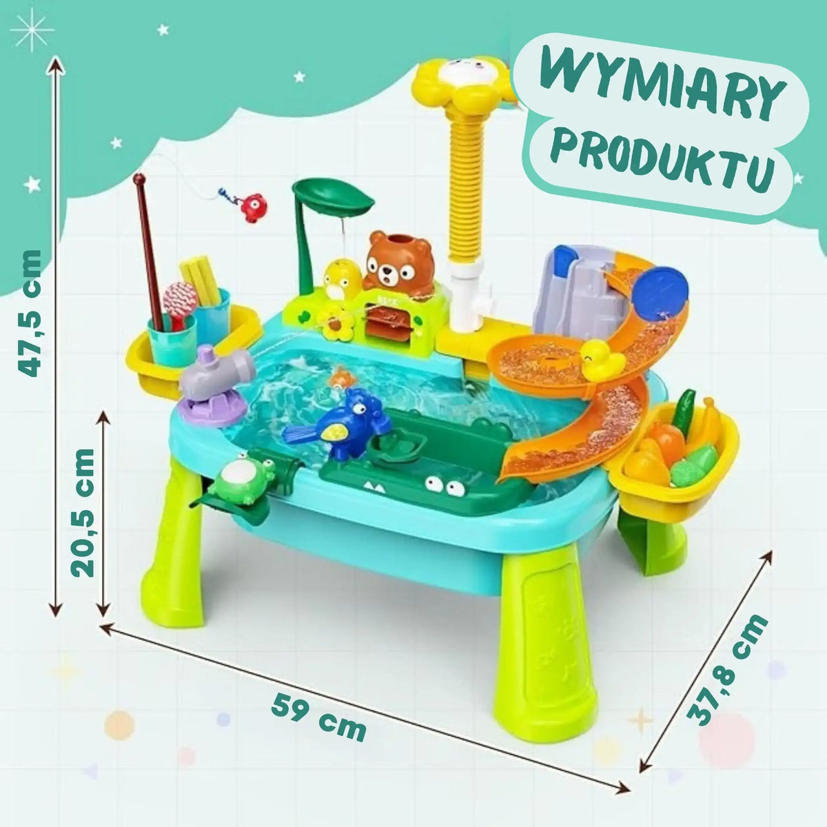 WOOPIE stolik wodny do zabawy na świeżym powietrzu
