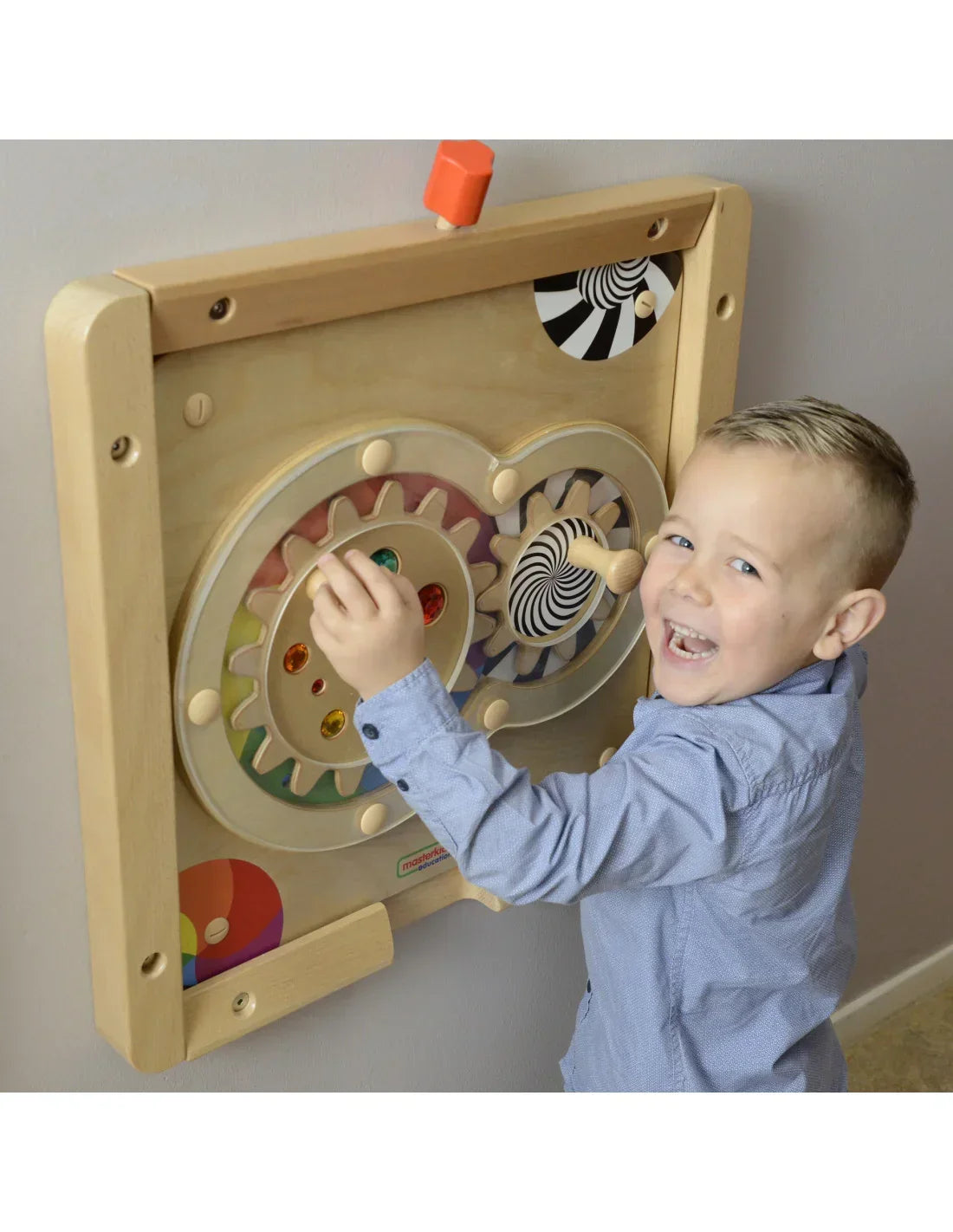 Tablica sensoryczna Montessori MASTERKIDZ dla malucha - zabawki-dla-dziewczynki