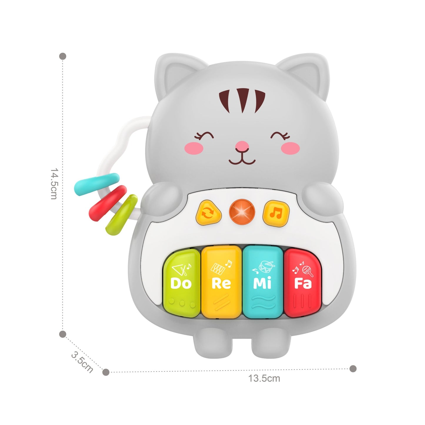 3-WOOPIE BABY Pianinko Interaktywne Kotek Muzyczne Organki Dźwięki Światło 18m+-3