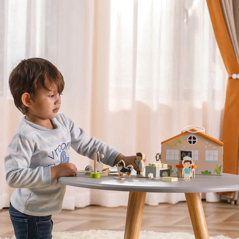 VIGA Drewniana Klinika dla zwierząt Szpital Weterynarz - zabawki-dla-dziewczynki