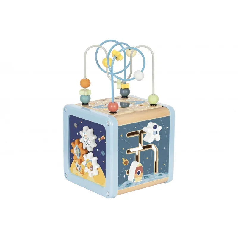 TOOKY TOY kostka aktywności drewniana kosmos edukacyjna zabawka - zabawki-dla-dziewczynki
