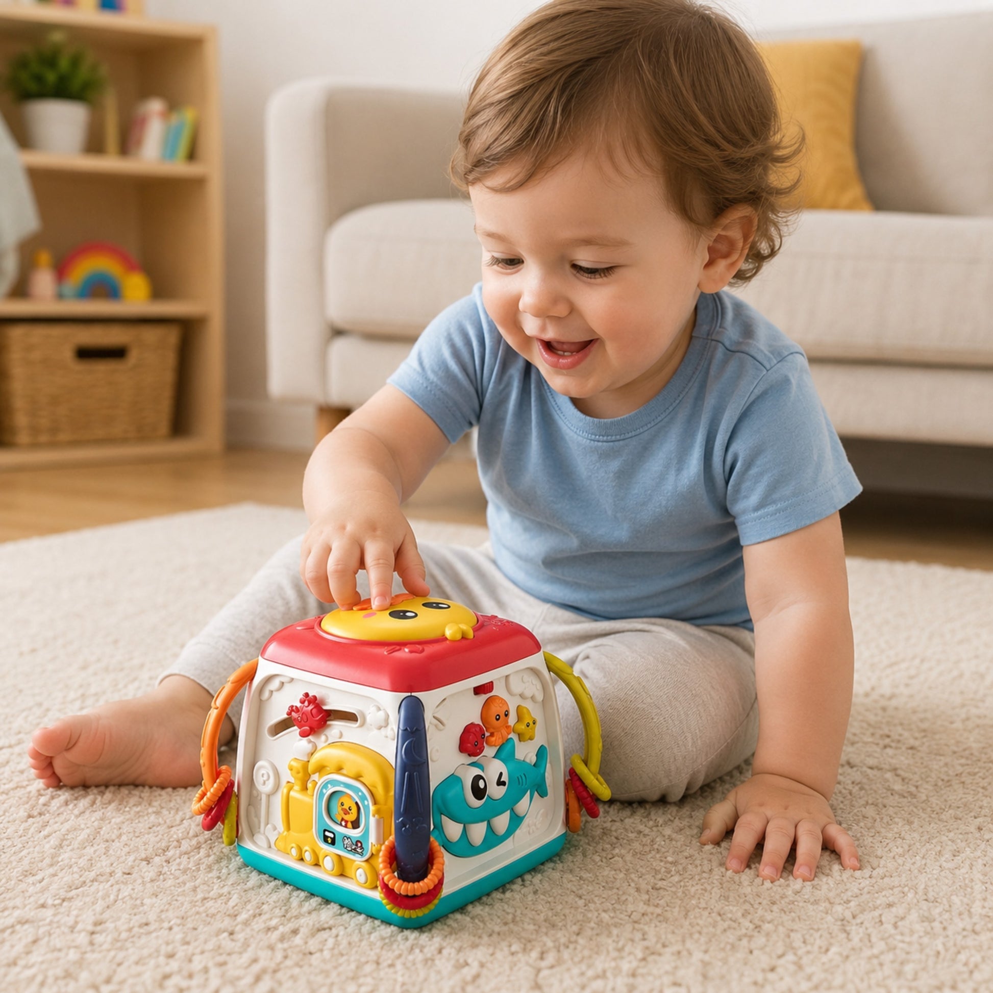 2-WOOPIE BABY Interaktywna Kostka Edukacyjna Wielofunkcyjna 18m+-2