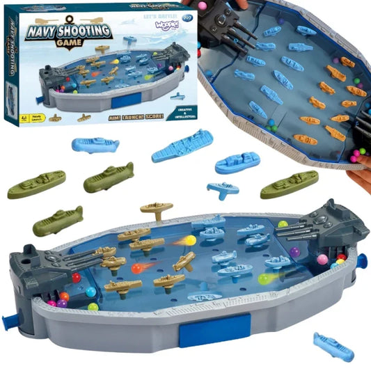 WOOPIE Gra Zręcznościowa Bitwa Morska Statki 3D z wyrzutnią kulek - zabawki-dla-dziewczynki