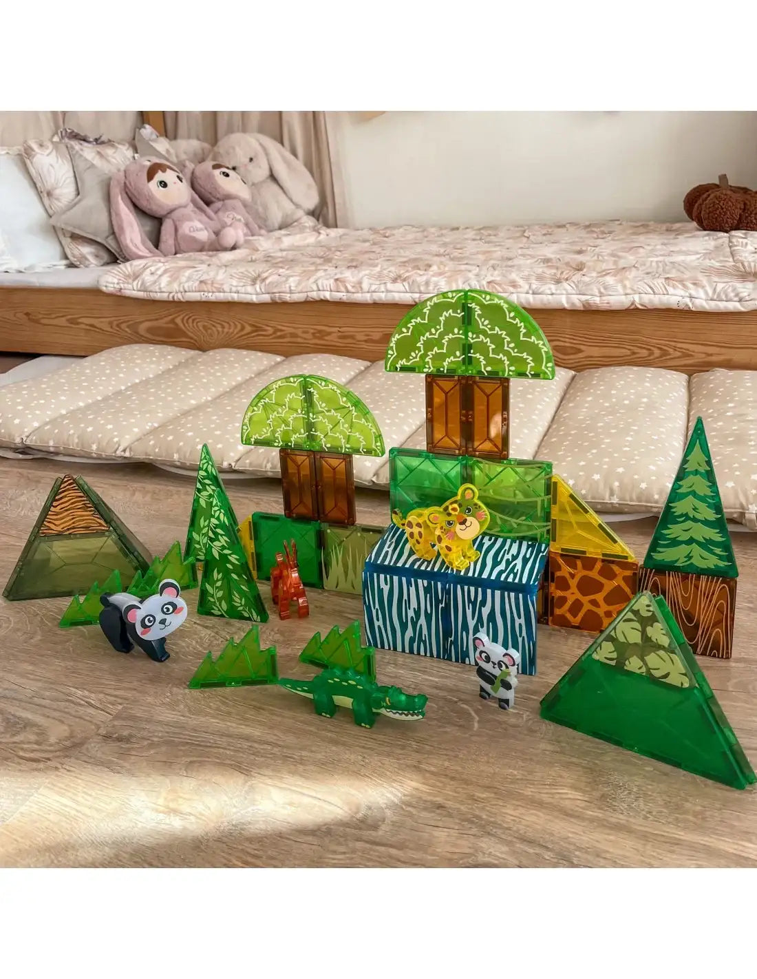 Klocki konstrukcyjne WOOPIE 3D magnetyczne 45 el. dla dzieci