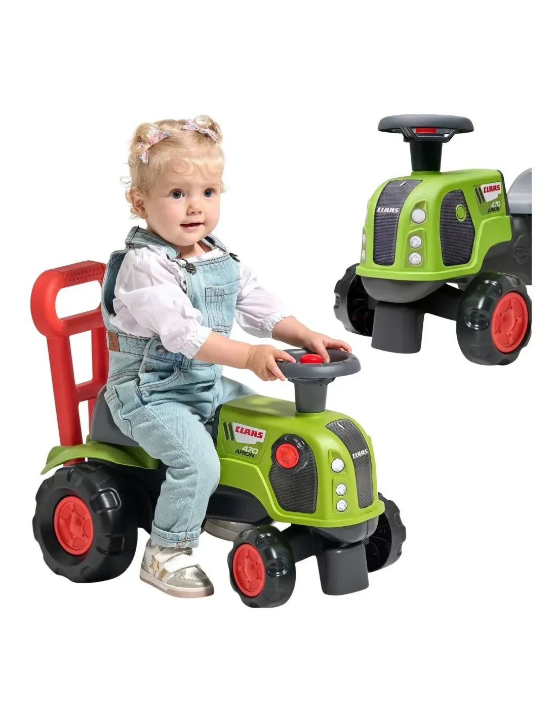 Jeździk traktor FALK Baby Claas Arion 470 zielony dla dzieci od 1 roku - zabawki-dla-dziewczynki
