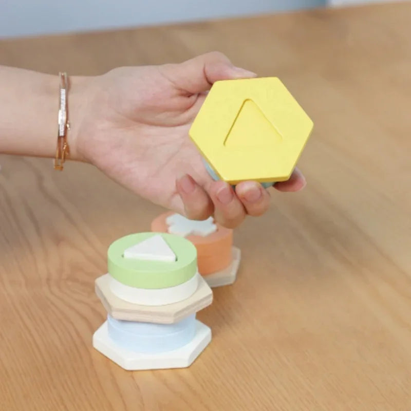 CLASSIC WORLD Sorter Montessori Kształtów i Kolorów Układanka Wieża - zabawki-dla-dziewczynki
