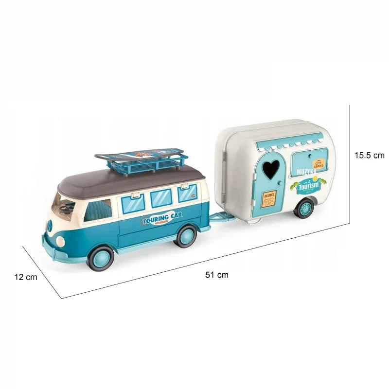 WOOPIE Kamper XL dla Lalek Zestaw Kempingowy z Przyczepką - zabawki-dla-dziewczynki