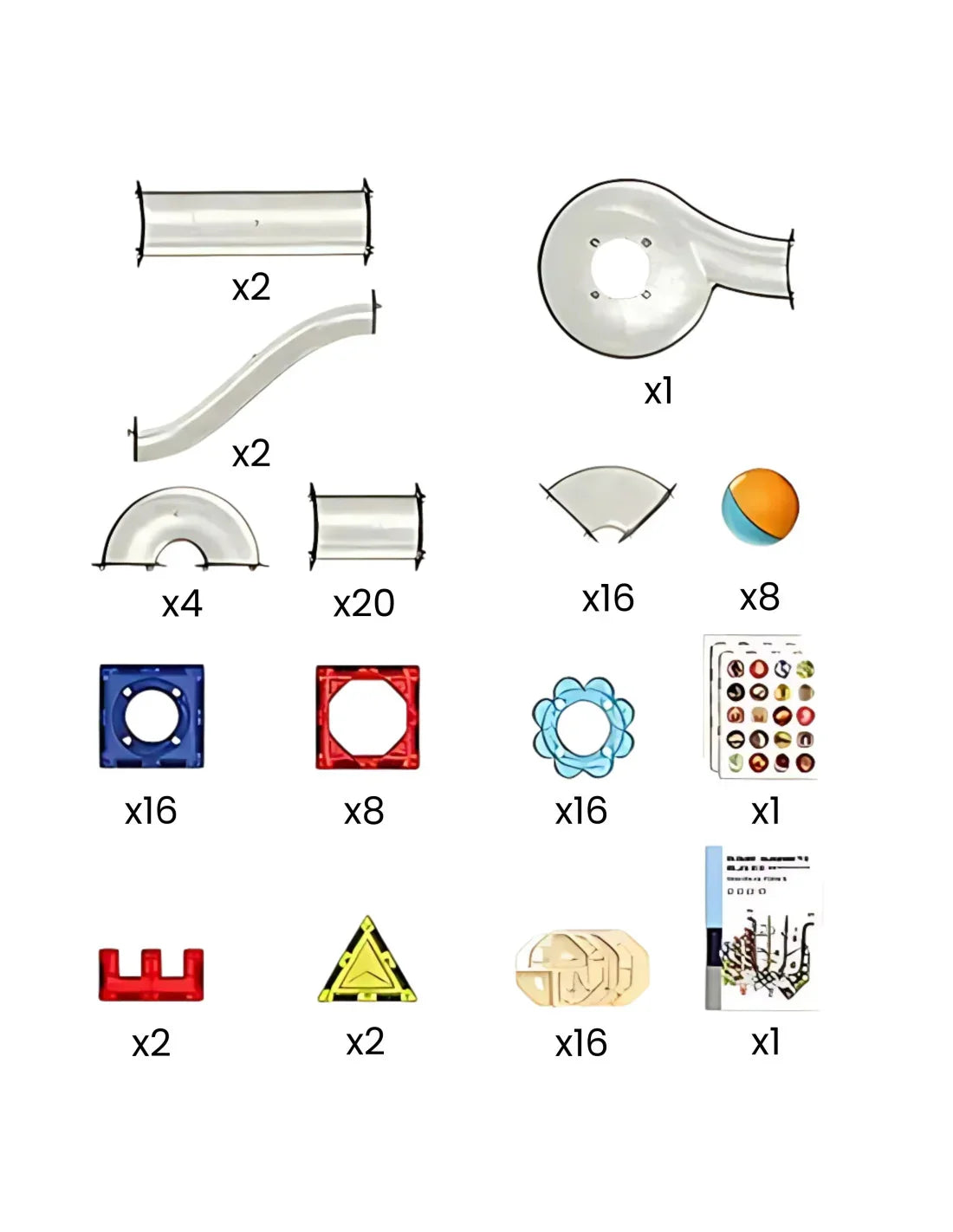 Klocki WOOPIE 3D kulodrom 113 el. rozwój logicznego myślenia