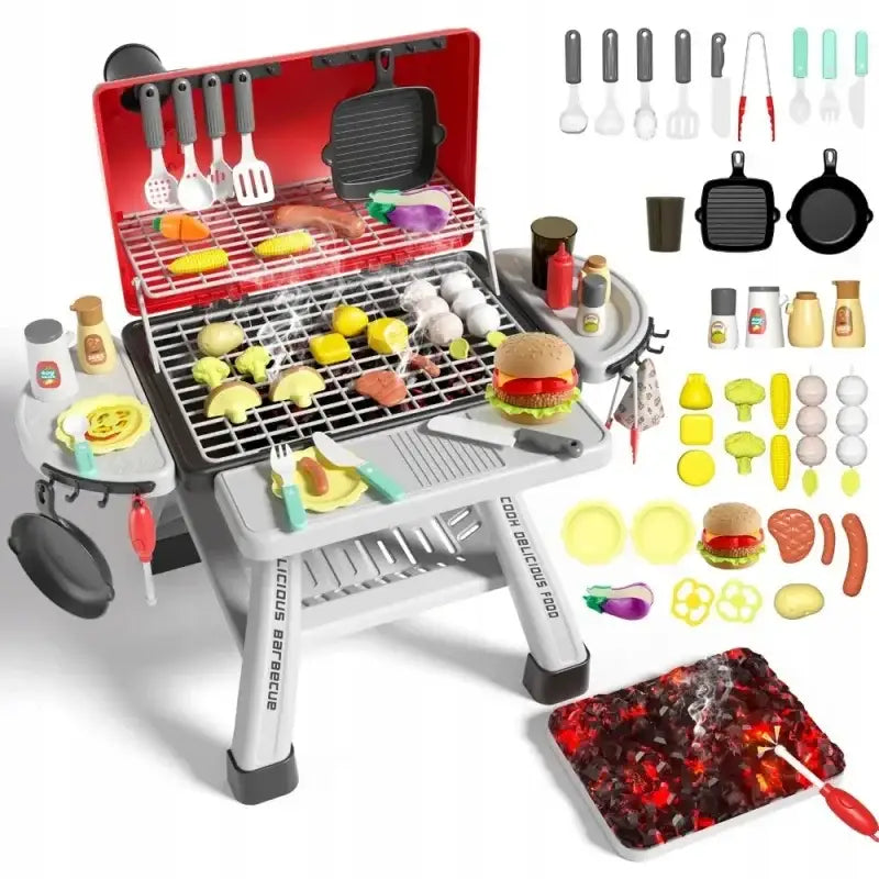 Woopie grill barbecue kuchnia ogrodowa para LED zestaw XL 41 el. - zabawki-dla-dziewczynki