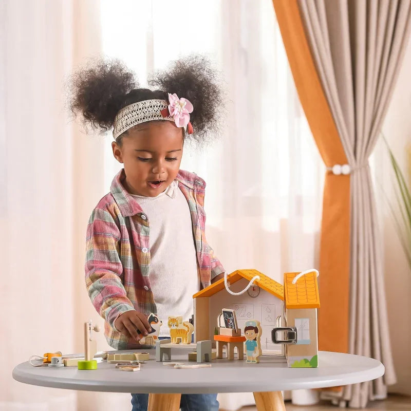 VIGA Drewniana Klinika dla zwierząt Szpital Weterynarz - zabawki-dla-dziewczynki