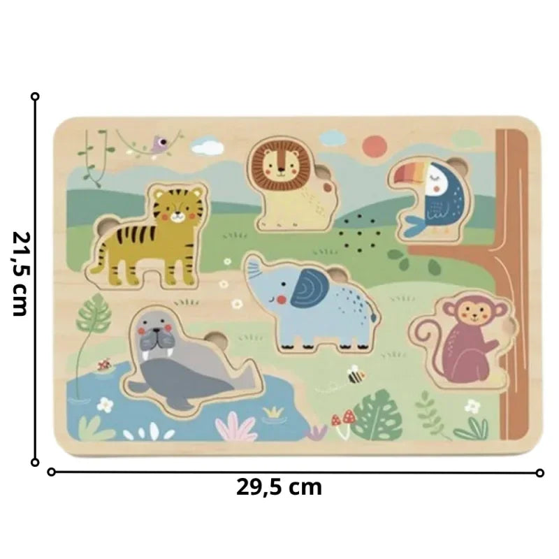 Interaktywne puzzle drewniane TOOKY TOY - zabawki-dla-dziewczynki