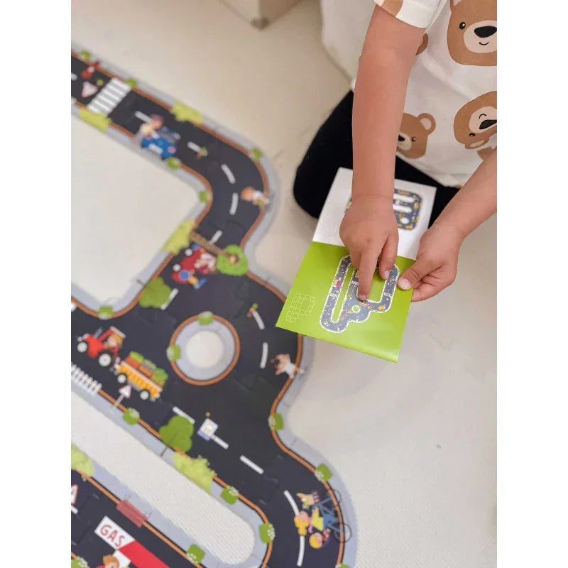 WOOPIE GREEN Puzzle drogi z certyfikatem FSC dla dzieci - zabawki-dla-dziewczynki