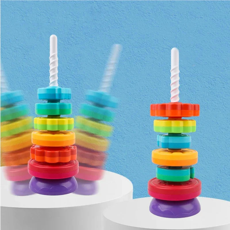 WOOPIE BABY Edukacyjna Piramidka Zakręcona Wieża Zwierzątka - zabawki-dla-dziewczynki