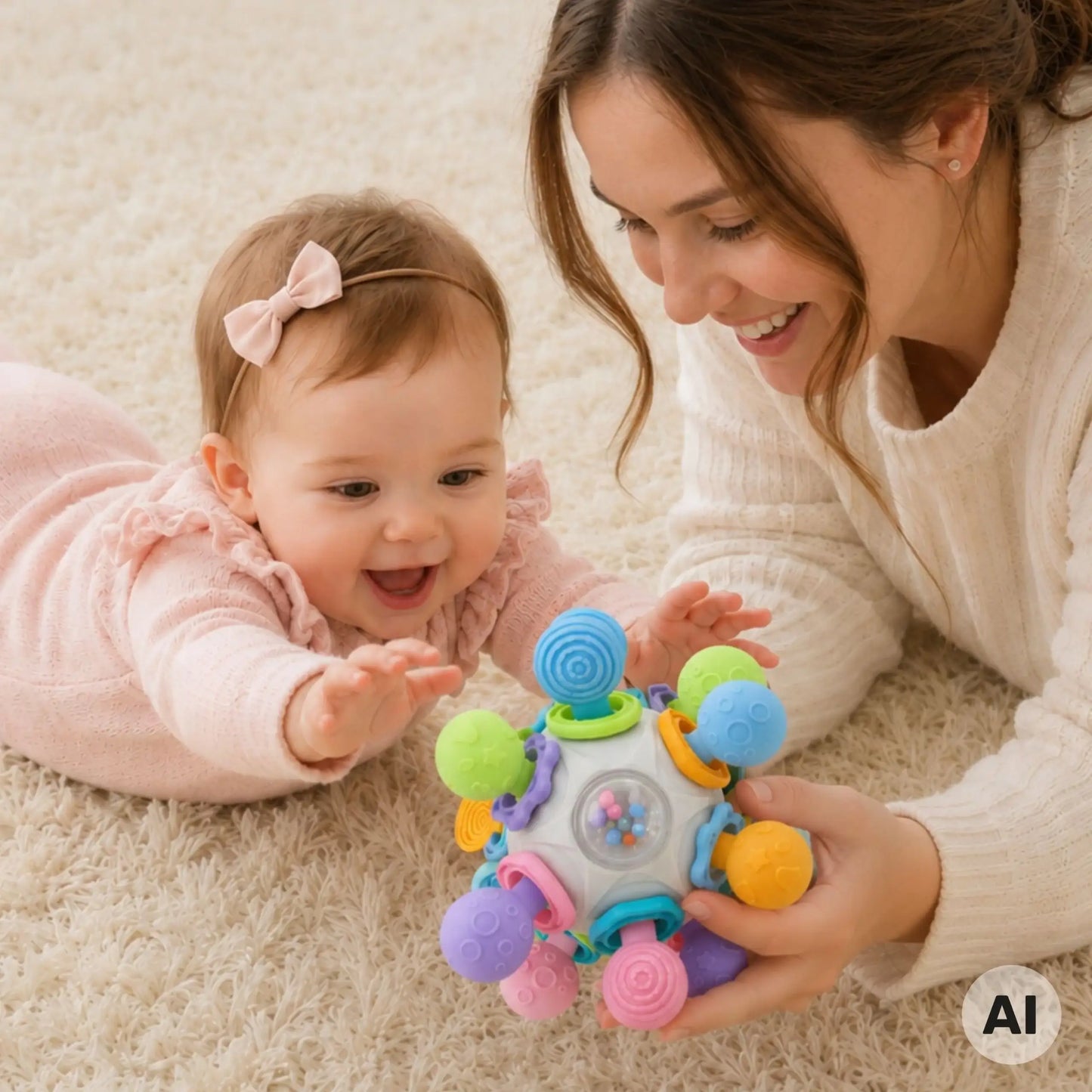 Piłka sensoryczna dla niemowląt WOOPIE BABY 6m+