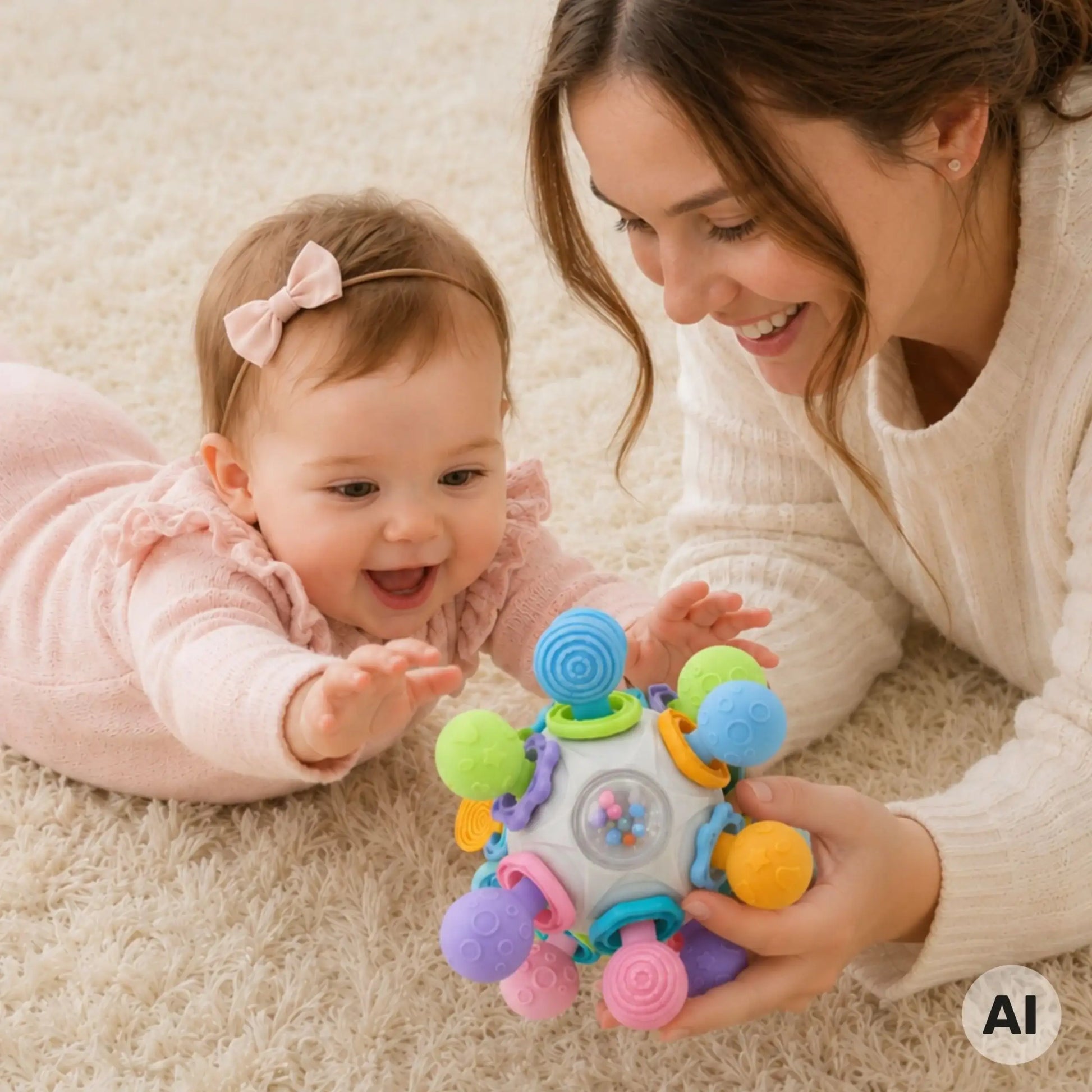Piłka sensoryczna dla niemowląt WOOPIE BABY 6m+
