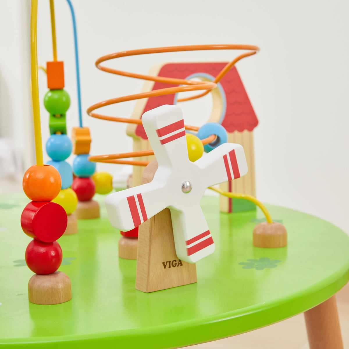 3-Viga Drewniany Stolik Edukacyjny Sensoryczny Przeplatanka XXL Montessori-3