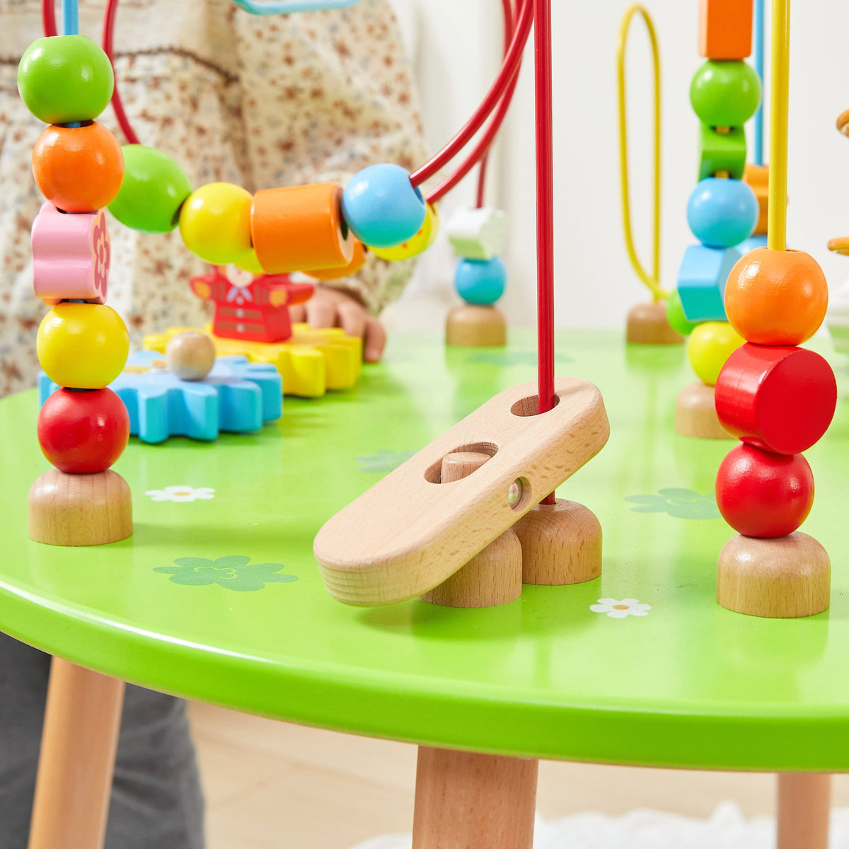 6-Viga Drewniany Stolik Edukacyjny Sensoryczny Przeplatanka XXL Montessori-6