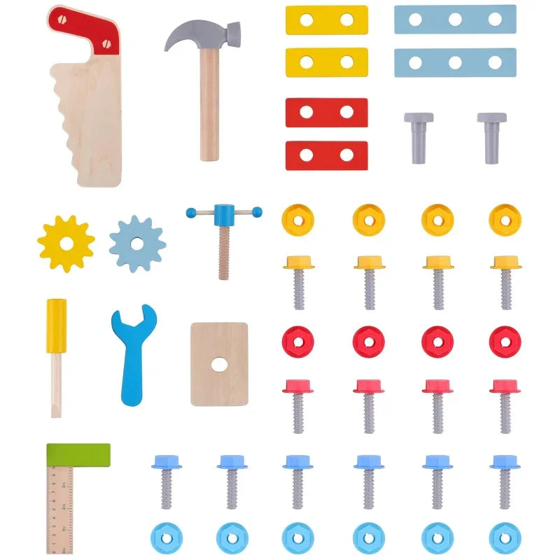 7-TOOKY TOY Drewniany Stół Do Majsterkowania Warsztat-7