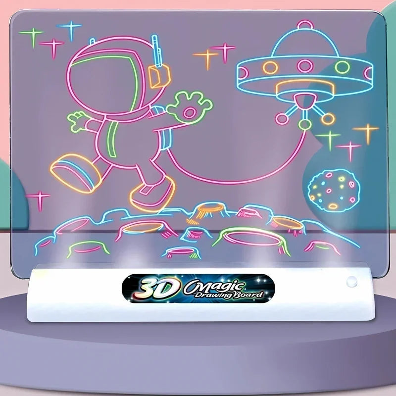 WOOPIE Magnetyczna Tablica 3D Podświetlenie LED do Rysowania - zabawki-dla-dziewczynki