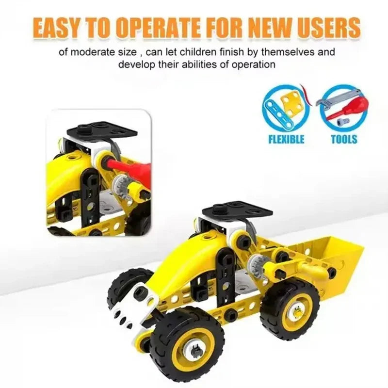 WOOPIE Pojazdy Zestaw Konstrukcyjny 8w1 Klocki STEAM - zabawki-dla-dziewczynki