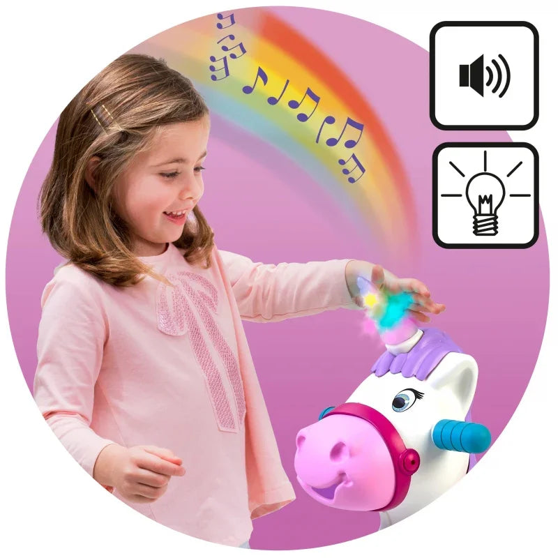 FEBER Interaktywny Bujany Jednorożec 2w1 – Jeździk Biegowy - zabawki-dla-dziewczynki