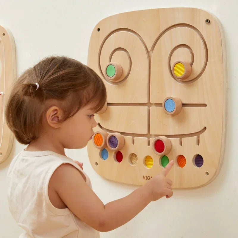 VIGA tablica sensoryczna manipulacyjna labirynt dla dzieci - zabawki-dla-dziewczynki