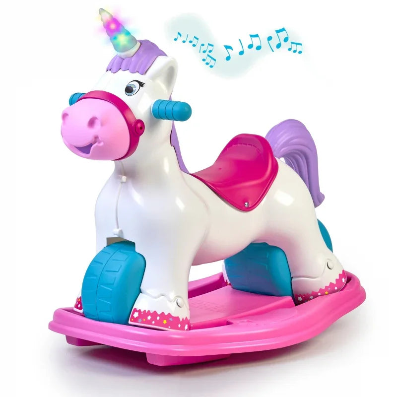 FEBER Interaktywny Bujany Jednorożec 2w1 – Jeździk Biegowy - zabawki-dla-dziewczynki