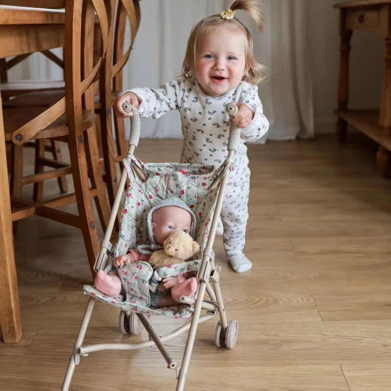 WOOPIE ROYAL Wózek Spacerówka Dla Lalek w Kwiatki - zabawki-dla-dziewczynki