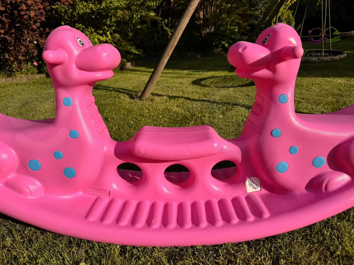 WOOPIE Bujak Dino różowa huśtawka dla dzieci