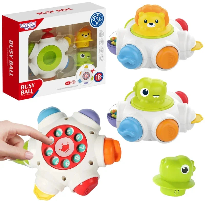 WOOPIE BABY Kosmiczna Rakieta Aktywności - Edukacyjna Kostka Sensoryczna 18m+ - zabawki-dla-dziewczynki