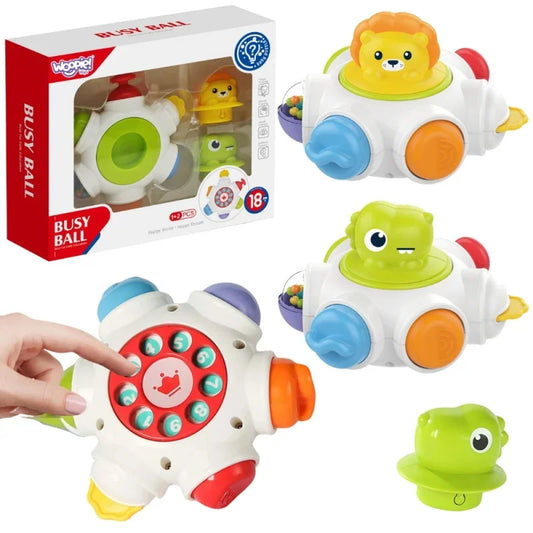 WOOPIE BABY Kosmiczna Rakieta Aktywności - Edukacyjna Kostka Sensoryczna 18m+ - zabawki-dla-dziewczynki