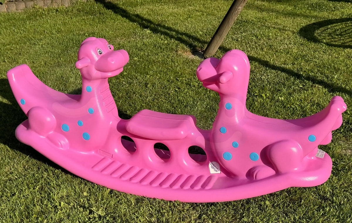 WOOPIE Bujak Dino różowy huśtawka równoważna