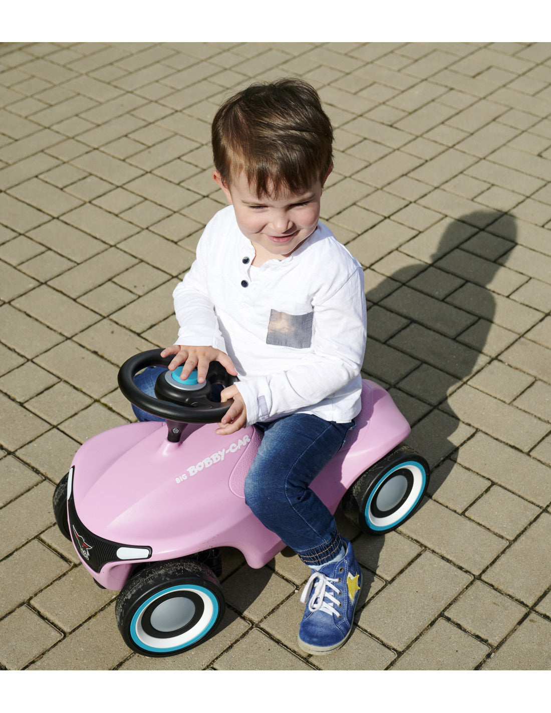 4-BIG Różowy Jeżdzik Pchacz Bobby Car Neo Pink Dla Dzieci-4