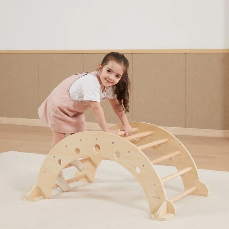 VIGA Drewniany Bujak Naturalny Montessori - zabawki-dla-dziewczynki
