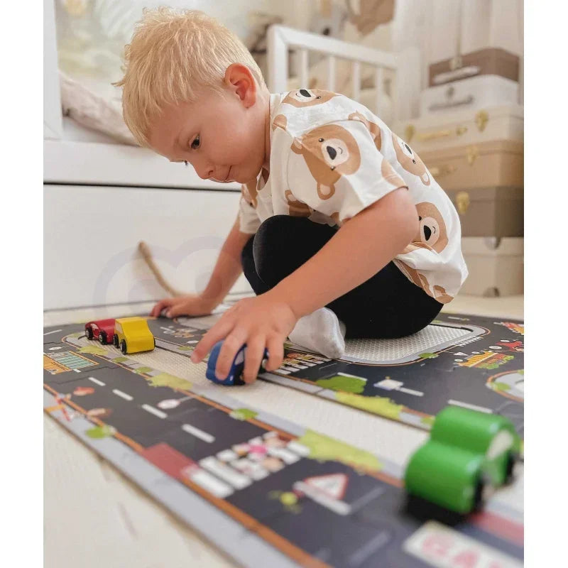 WOOPIE GREEN Droga Puzzle edukacyjne 21 elementów z certyfikatem FSC - zabawki-dla-dziewczynki