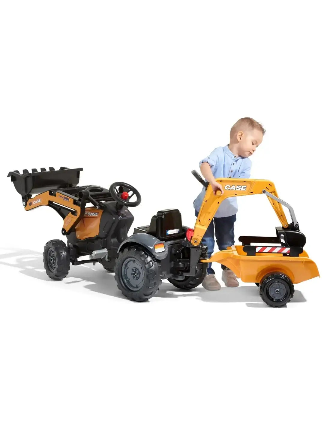 Traktor FALK CASE rozwijający motorykę dużą i koordynację ruchową - zabawki-dla-dziewczynki