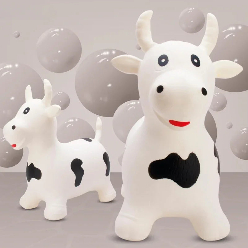 WOOPIE Skoczek Gumowy do Skakania Krówka + Pompka - zabawki-dla-dziewczynki