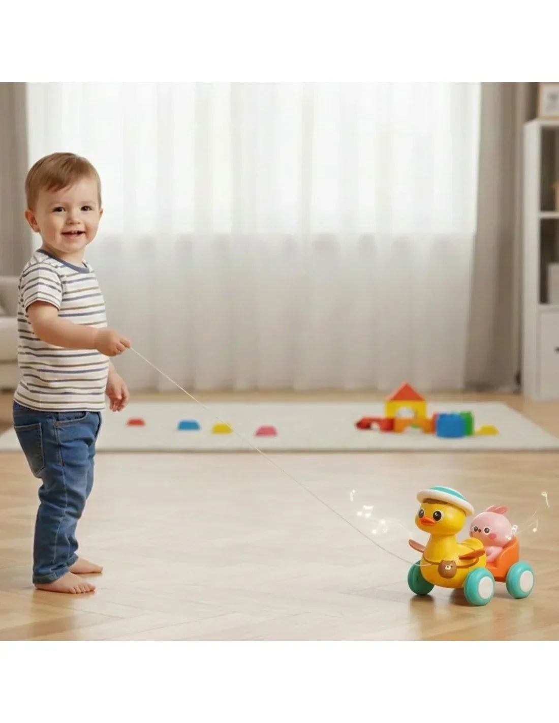 Interaktywna zabawka do chodzenia WOOPIE BABY kaczka z króliczkiem - zabawki-dla-dziewczynki
