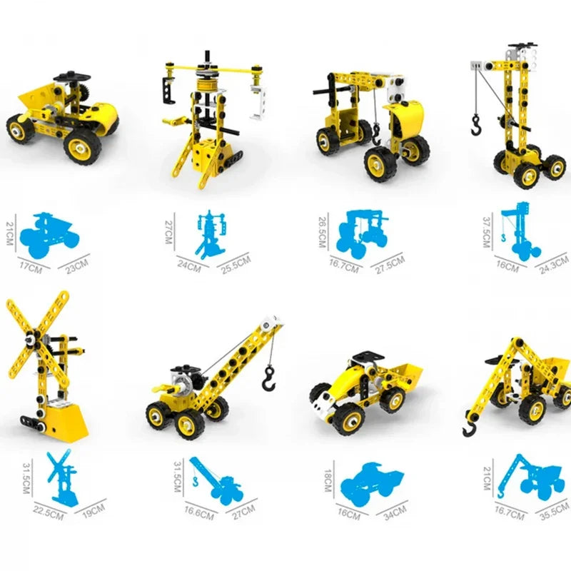 WOOPIE Pojazdy Zestaw Konstrukcyjny 8w1 Klocki STEAM - zabawki-dla-dziewczynki