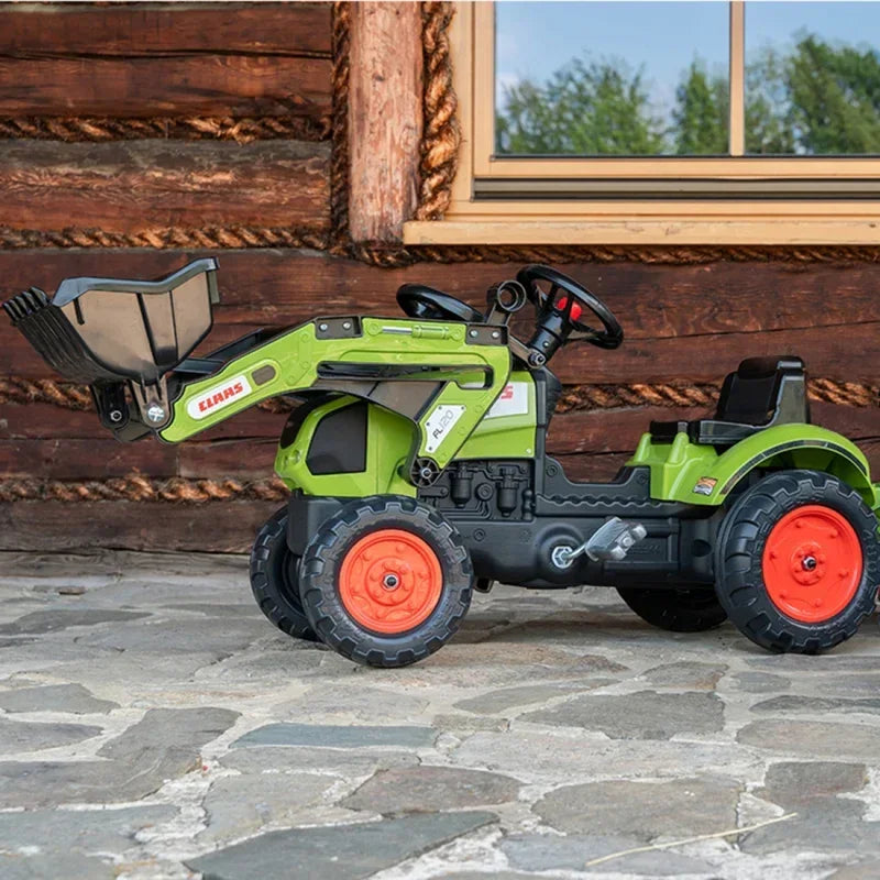 Falk Traktor Claas z ruchomą łyżką na świeże powietrze dla dzieci - zabawki-dla-dziewczynki
