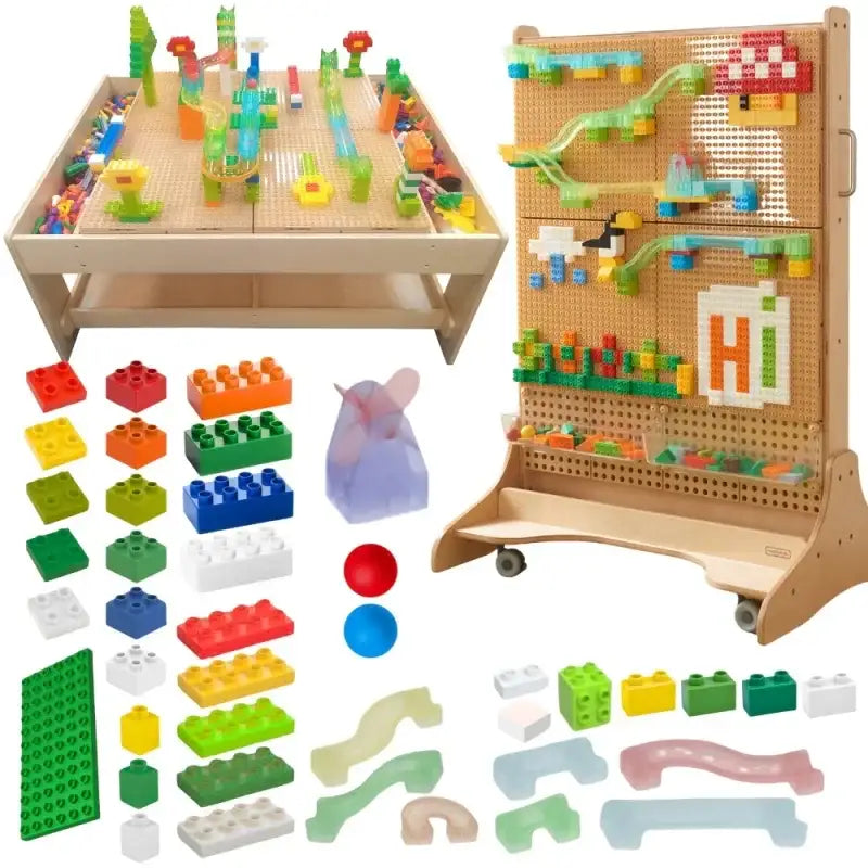 Zestaw klocków MASTERKIDZ Tor Kulkowy STEM 359 elementów edukacyjna zabawka dla dzieci - zabawki-dla-dziewczynki