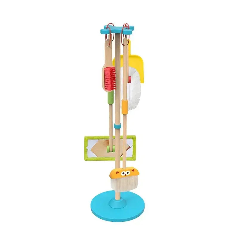 TOOKY TOY drewniany zestaw sprzątania edukacyjna zabawka - zabawki-dla-dziewczynki