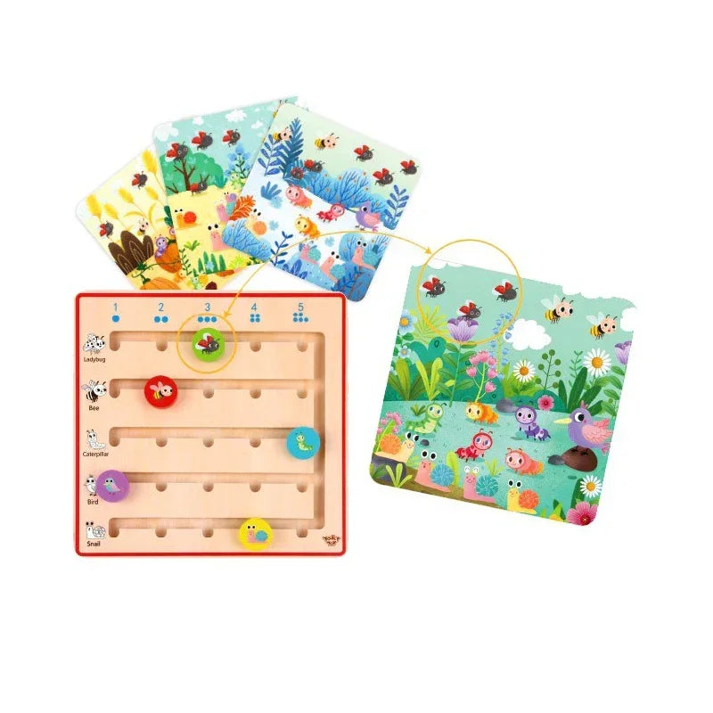 TOOKY TOY Drewniana Gra Nauka Liczenia Zwierzątka, zabawka edukacyjna - zabawki-dla-dziewczynki