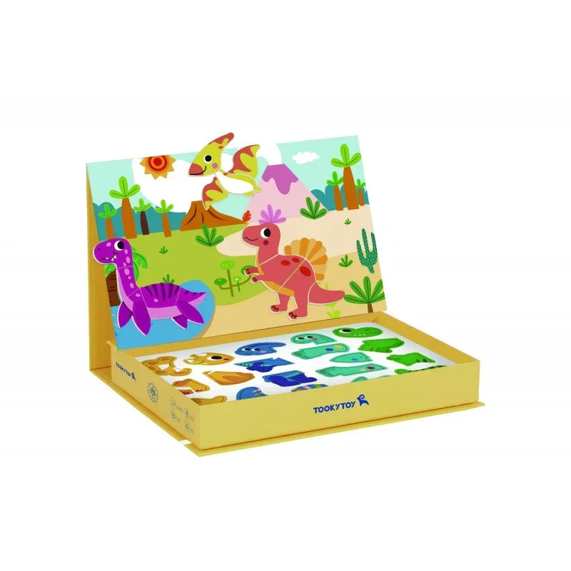 TOOKY TOY układanka magnetyczna dinozaury puzzle dla dzieci - zabawki-dla-dziewczynki