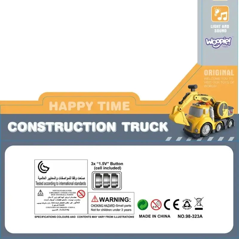 Interaktywna koparka WOOPIE City Truck dla dzieci - zabawki-dla-dziewczynki