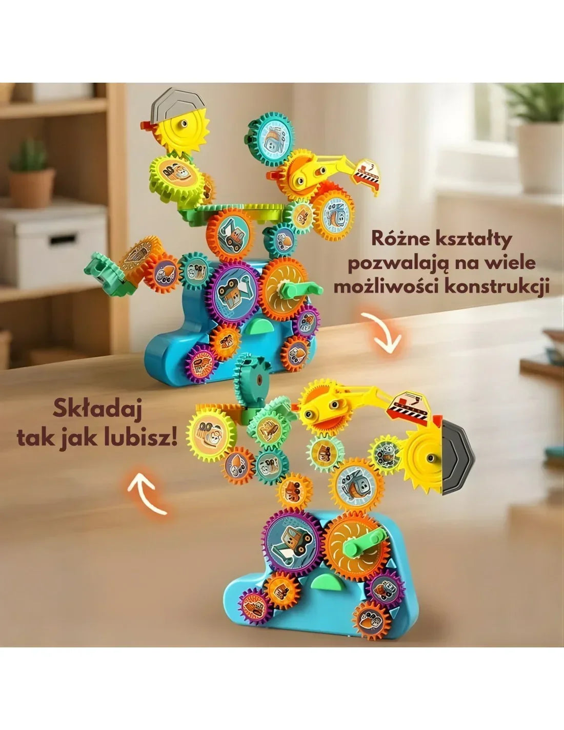 Zestaw klocków zębatkowych WOOPIE 18 el dla dzieci
