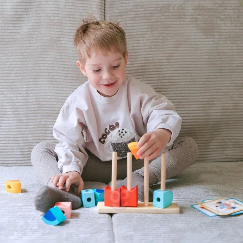 TOOKY TOY drewniane bloki do układania krab - zabawki-dla-dziewczynki