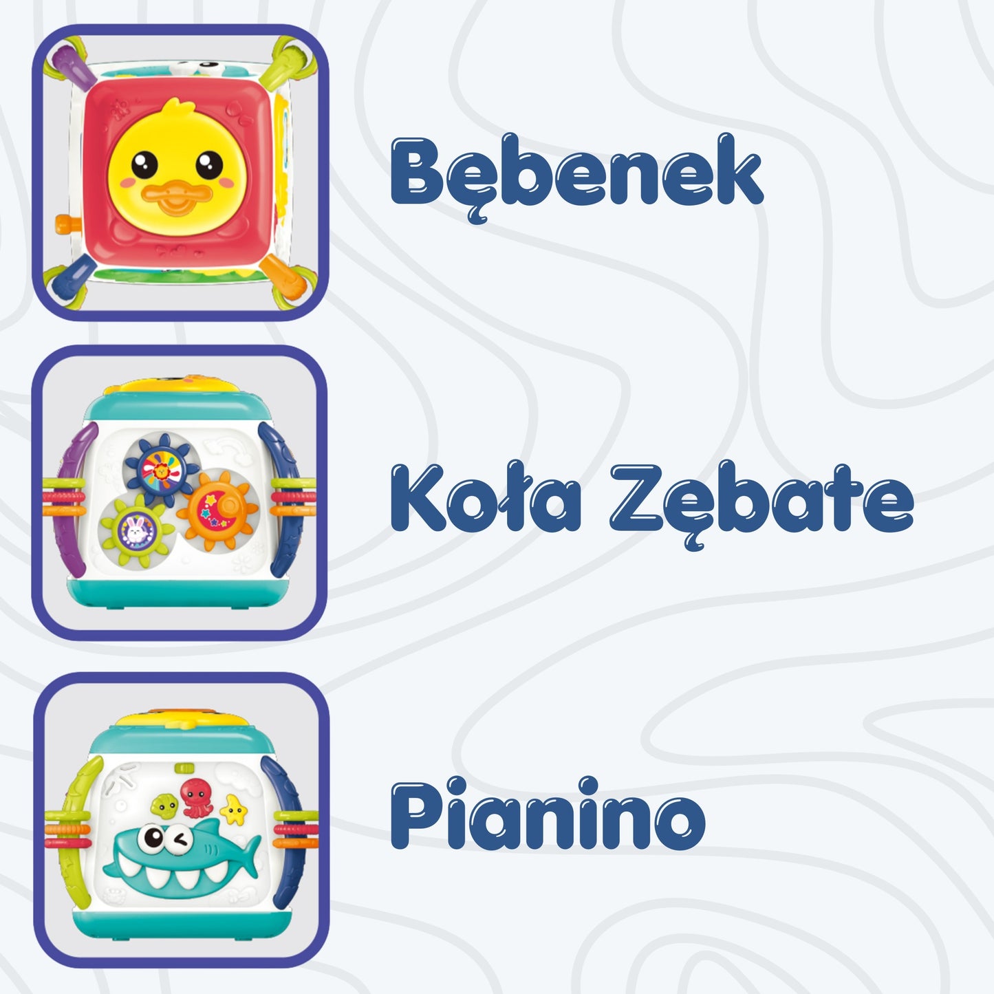 5-WOOPIE BABY Interaktywna Kostka Edukacyjna Wielofunkcyjna 18m+-5