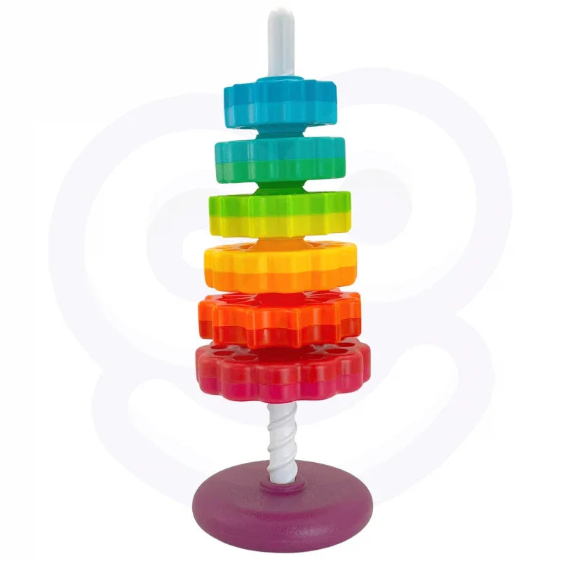 WOOPIE BABY Edukacyjna Piramidka Zakręcona Wieża - zabawki-dla-dziewczynki