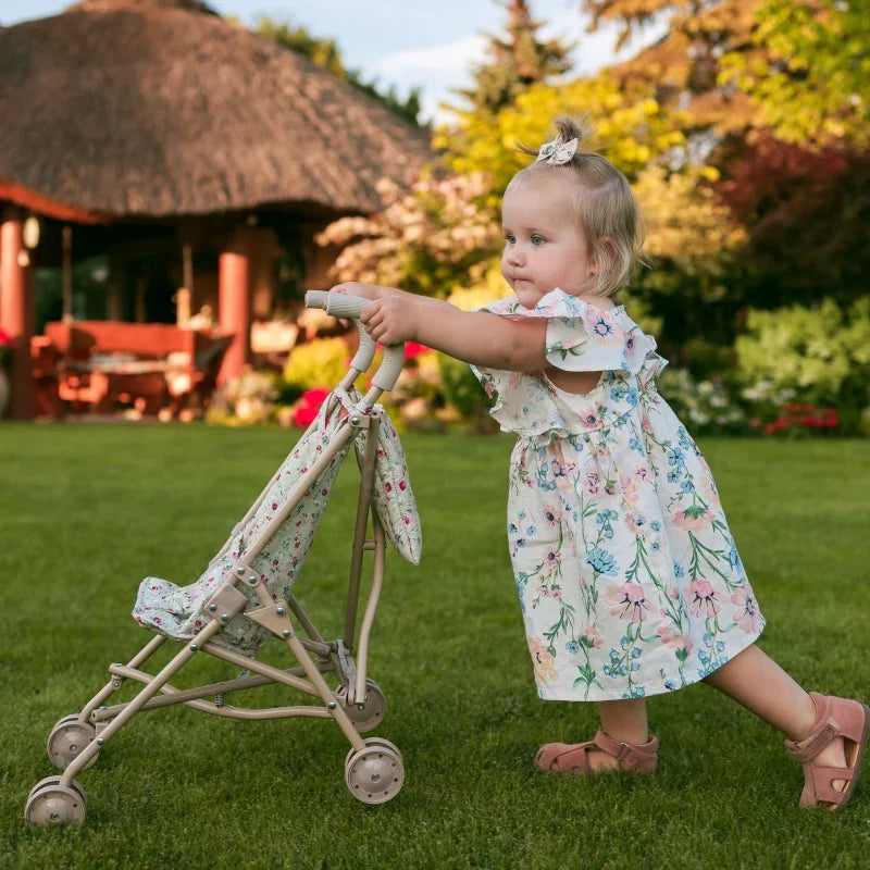 WOOPIE ROYAL Wózek Spacerówka Dla Lalek w Kwiatki - zabawki-dla-dziewczynki